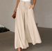 Suitable For All Seasons Summer New Women's Wide-Leg With Elastic Waistband, High-Waisted Long Skirt Pants For Women_ecoleips.com
