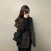 2025 New Woolen Blazer High-End Vintage Thick Plaid Coat For Women Trendy A8295_ecoleips.com