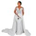 Sexy Halter V Neck Wedding Dress Evening Gown European And American Style 2026 Foreign Trade Women's Clothing Party Wear_ecoleips.com