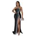 Women's Clothing Fashion High Slit Hot Diamond Party Evening Dress Women's Long Skirt_ecoleips.com