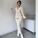 Women's 2-Piece Casual Long Sleeve Sweater & Skirt Set - Soft V-Neck Knit Cardigan & Flowy Skirt Combo,Solid Color Outfit (S/M/L)_ecoleips.com