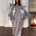 Women's Clothing Autumn And Winter Big Swing Sleeve Evening Dress_ecoleips.com