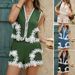 Women's Clothing Leisure Vacation Contrast Vest Shorts 2 Piece Suit_ecoleips.com