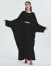 Verve Muslim Women's Clothing Kaftan Batwing Sleeve Embellished Robe Abaya MSL1134_ecoleips.com