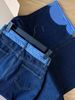 2026 New Women's Straight-Leg Jeans, High-Waisted, Commuter Style, Bow Tie Straps, Patchwork Design, Comfortable And_ecoleips.com
