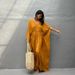 2023 European And American New Style Rayon Plus Size Women's Drawstring Long Dress Beach Cover-Up Bikini Sun Protection_ecoleips.com