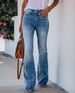 specializes in European and American foreign trade high waist hip elastic flared large size jeans for women_ecoleips.com