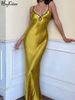 Hugcitar Sleeveless Slips Backless Patchwork Lace Up Cut Out Elegant Sexy Maxi Prom Dress 2023 Women Fashion Beach Party Outfit_ecoleips.com