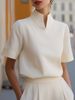 Women's Clothing Women's Style Stand Collar Shirt Unique Design Summer Top Commuter Friendly Style For Formal & Casual For Women_ecoleips.com