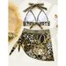 Women's Clothing Style Color Block Swimsuit Two Piece Halter Top Backless Bikini Set Crossover Hard Cup Bag Sexy Solid Color_ecoleips.com