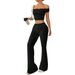 Voya Women's European And American Sexy Fashion Set 2026 Spring/summer New Short Top Long Pants Two-piece Set_ecoleips.com