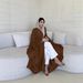 2025 Spring/Summer New Middle Eastern Muslim Coat Fashionable Soft Lightweight Bat Sleeve Robe For Women_ecoleips.com