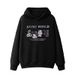 Women's Fleece-lined Hooded Sweatshirt, New Autumn And Winter Loose Fit, High-end Feel, Short-sleeved Jacket, Campus_ecoleips.com