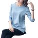 New Short-sleeved T-shirt Women's Quarter-sleeved Top Bottoming Shirt_ecoleips.com