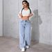 Cross-border Bestseller Джинсы Women's Jeans In Sweet Spicy Style, High-waisted Straight-leg Pants, Loose And_ecoleips.com