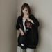 Women's Short Sleeved Cardigan Grey Sweatshirt Korean Style Sporty Loose Hoodie with Zipper Spring Summer 2023 Unique Design_ecoleips.com