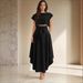 Women's Clothing Lace-Up Waist Slimming Dress Set – Elegant Spring Outfit With Flattering Fit"_ecoleips.com
