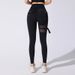 Women’s Clothing Mesh Functional Buckle Yoga Pants High Waist Tight Sexy Peach Hip Sports Nine Point Pants_ecoleips.com