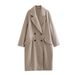 Loose Long Coat Coat Autumn And Winter Women's Woolen Solid Color New Temperament Long Sleeves_ecoleips.com