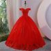 Blue Evening Gown For Adults New Style Off Shoulder Ballroom Skirt Catwalk Art Exam Hostess Colorful Gauze Dress Women_ecoleips.com