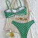 2026 New Printed Triangle Cup Bikini Top Bottom Two Piece Swimsuit Women's Tie up European American Style INS Hot Spring Swimwear_ecoleips.com