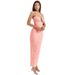 Summer New Style Women's Slim Fit Long Dress American Style Solid Color Sexy Cross Border Wholesale European And American_ecoleips.com