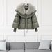Winter Genuine Fox Fur Large Collar Loose Fit Plus Size High-end Thick Jacket With White Duck Down For Women, Wholesale_ecoleips.com