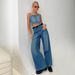 Women's Clothing Retro Wide Leg High Waist Loose Slim Straight Street Jeans_ecoleips.com