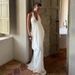 ZOEVA Women's Clothing 2026 Summer New Sexy Loose Backless Sleeveless V-neck Pleated Long Neck Mesh Dress_ecoleips.com