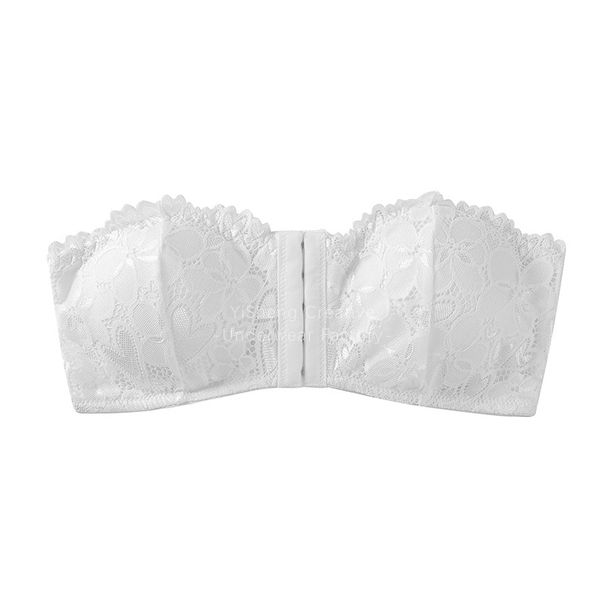 Aria Basics Aria Basics New European American Style Lace Front-clasp Bra Small Busts, Enhancing Gathering, Comfortable And Breathable, Thin_ecoleips.com