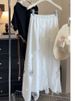 K Heavy Industry Lace Mesh Half Length Skirt New Large Swing A-line Half Length Skirt Design Sense Niche Long Skirt_ecoleips.com
