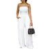 High Waist Women's Jumpsuit Sexy Tube Top Sleeveless Wide Leg Casual Summer Holiday Party European American Style AL312_ecoleips.com