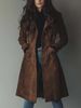 Aria Basics Aria Basics 2025 High-Quality European And American Cross-Border Women's Autumn Winter With Turn-Down Collar Suede Long_ecoleips.com