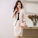 Elegant Women's Professional Suit Set Blazer And Skirt Outfit For Business Office And Formal Occasions_ecoleips.com