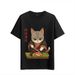 Women's T-Shirts Tshirt Muscle Freaks Cat Samurai Japanese Style Sushi Chef_ecoleips.com