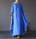 Spring New Loose Long Dress For Women Cotton Plus Size Casual Maxi Dress_ecoleips.com