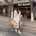 girl Girl Girl 2025 Winter New High-Quality Large Fur Collar Fashion Thickened Coat High-End Down Jacket Women Long Over-Knee Loose_ecoleips.com
