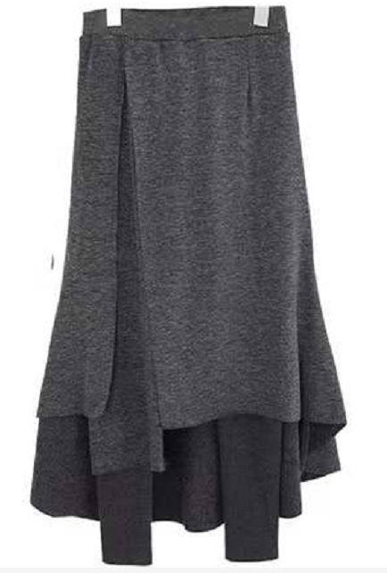 Women's Clothing Irregular Heavy Duty Two Piece Leggings Skirt 200 Pounds Large Size Beggar Pants Plus Velvet Warm Pants High Waist Trousers_ecoleips.com