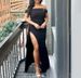 Women's Sexy Strapless Backless High Slit Bodycon Maxi Dress – Y2K Club Summer Gown_ecoleips.com