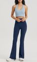 Elasticity Flared Nude Feel High Waist Slimming Hip Lift Wide Leg Outdoor Sports Fitness Yoga Long Pants_ecoleips.com