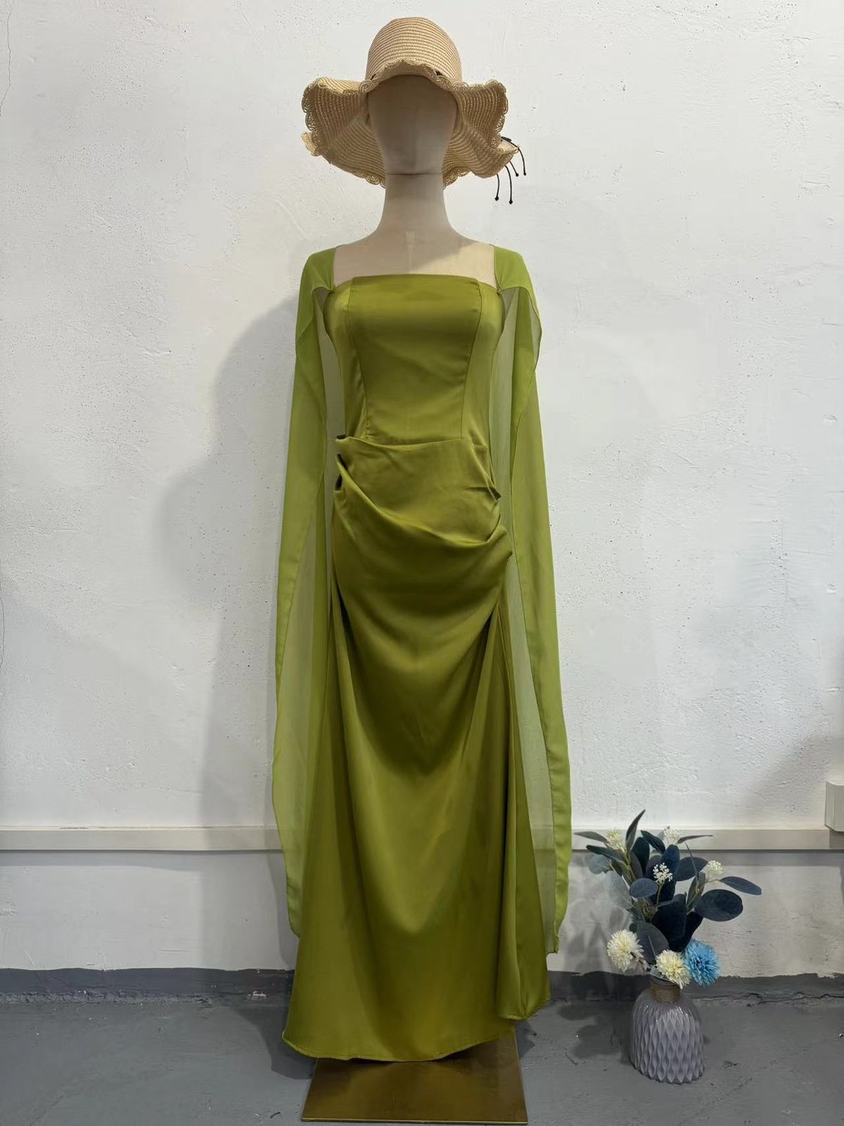 Women's Clothing Autumn Fashion Temperament Long Splicing Design Fairy Style Shawl Dress_ecoleips.com