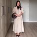 Women's Clothing Summer New Style Suit Cardigan Jacket Button Down Round Neck Top Base Layer Long Skirt_ecoleips.com