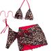 Women's Clothing Sexy Leopard Print Bikini Three Piece Swimsuit Special Fabric Beachwear For Vacation_ecoleips.com