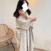 Women's Clothing Large Size Casual Cardigan Robe_ecoleips.com