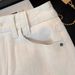 Women's Clothing Dopamine Lemon Yellow Denim Shorts Summer Design Contrast Color A Line Wide Leg Hot Pants_ecoleips.com