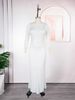 Women's Clothing Fashion Rhinestone Dress Plus Size Rhinestone Evening Dress – Polyester Bodycon Midi Dress For Women (White/Red/Green)_ecoleips.com