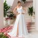 Women's Clothing Dress New Chiffon One Shoulder Sleeve Dress Banquet Wedding Wedding Dress Evening Dress Bridesmaid Dress_ecoleips.com
