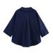 K New European And American Style Fashionable Wide Sleeved Lapel Denim Shirt Casual Wide Leg Straight Leg Pants Set For Women_ecoleips.com