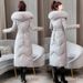 girl Girl Girl Long Jacket For Women 2025 Winter New Slim Fit Mid-Length Over-the-Knee Thickened White Duck Down Coat_ecoleips.com