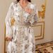 Women's Clothing V Neck Long Sleeve Lace Long Skirt Robe Dress_ecoleips.com
